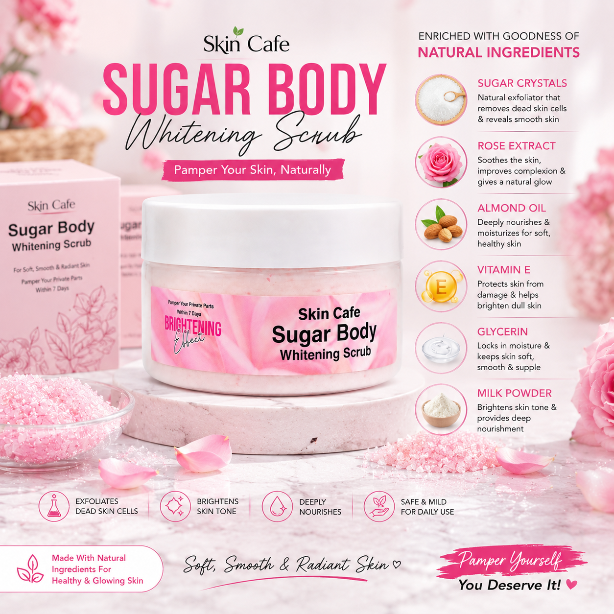 HAND FEET SUGAR WHITENING SCRUB