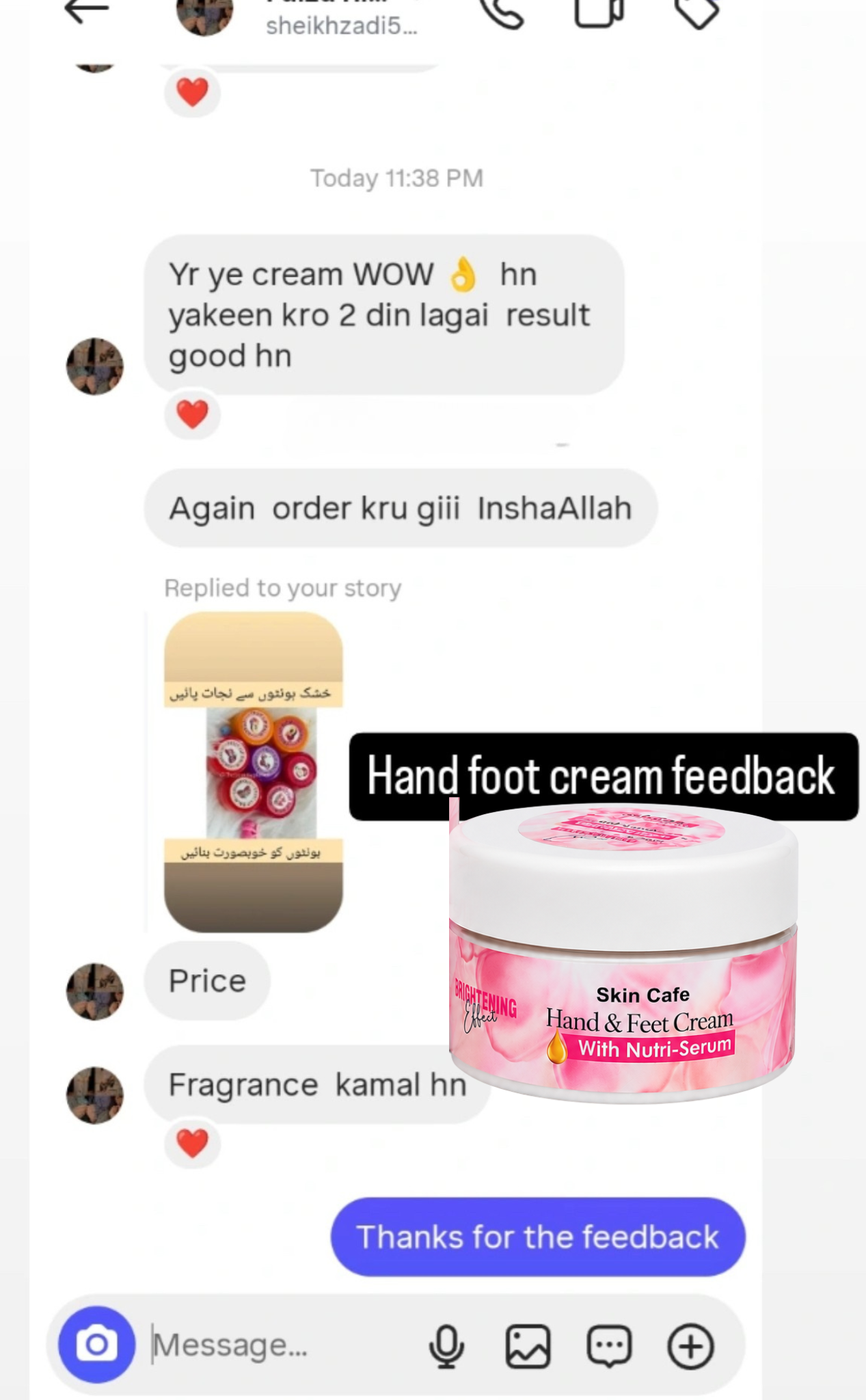 HAND FEET WHITENING CREAM (100 % RESULTS )