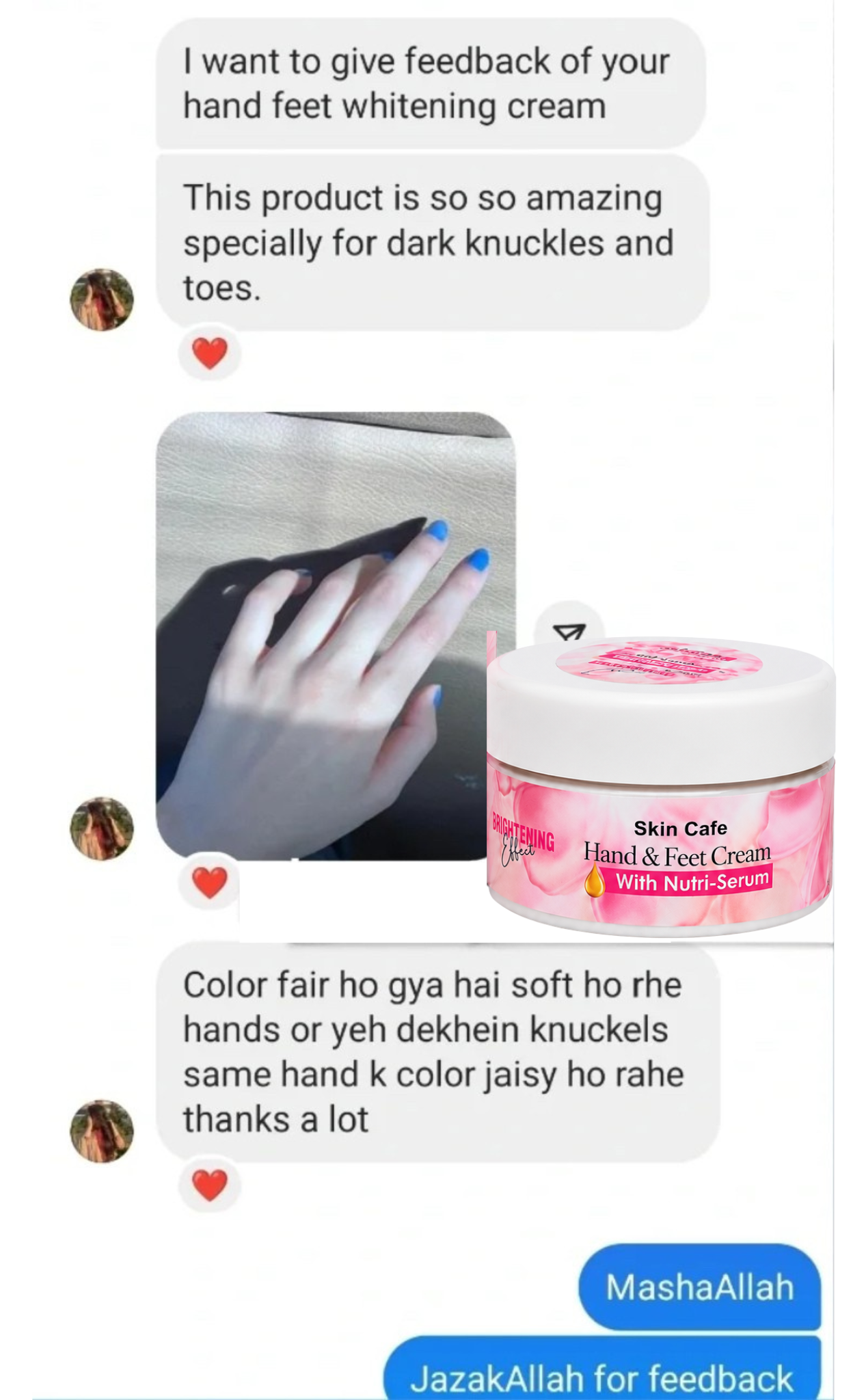 HAND FEET WHITENING CREAM (100 % RESULTS )