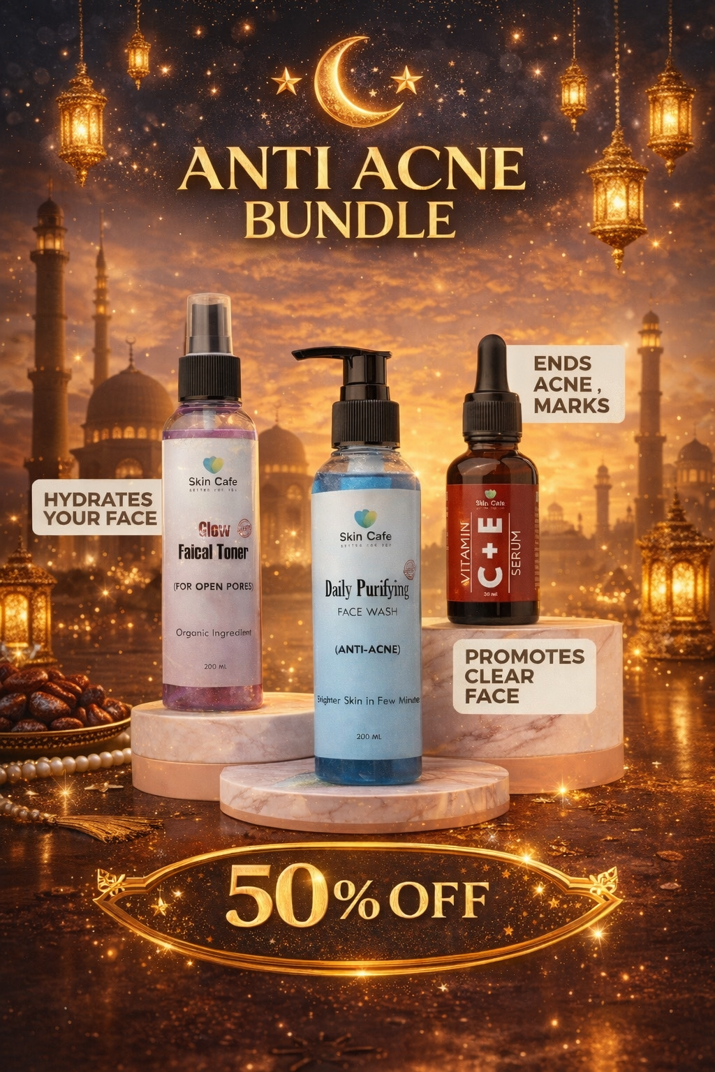 ANTI ACNE BUNDLE (REMOVE ACNE WIITHIN 7 DAYS )