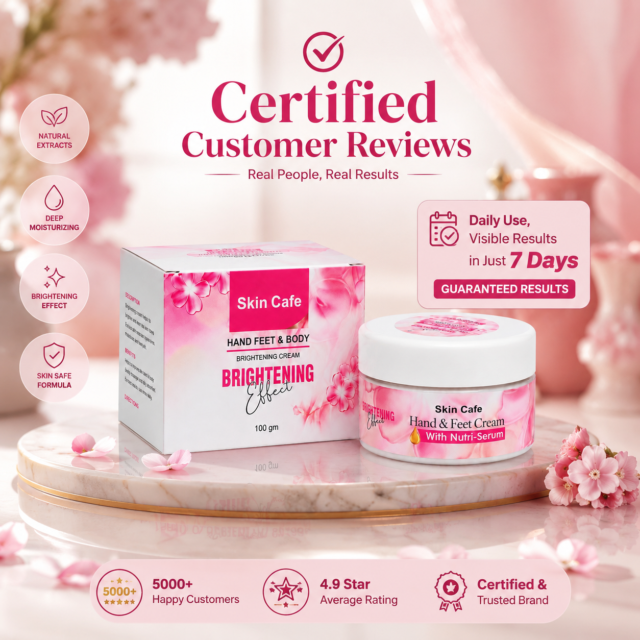 HAND FEET WHITENING CREAM (100 % RESULTS )