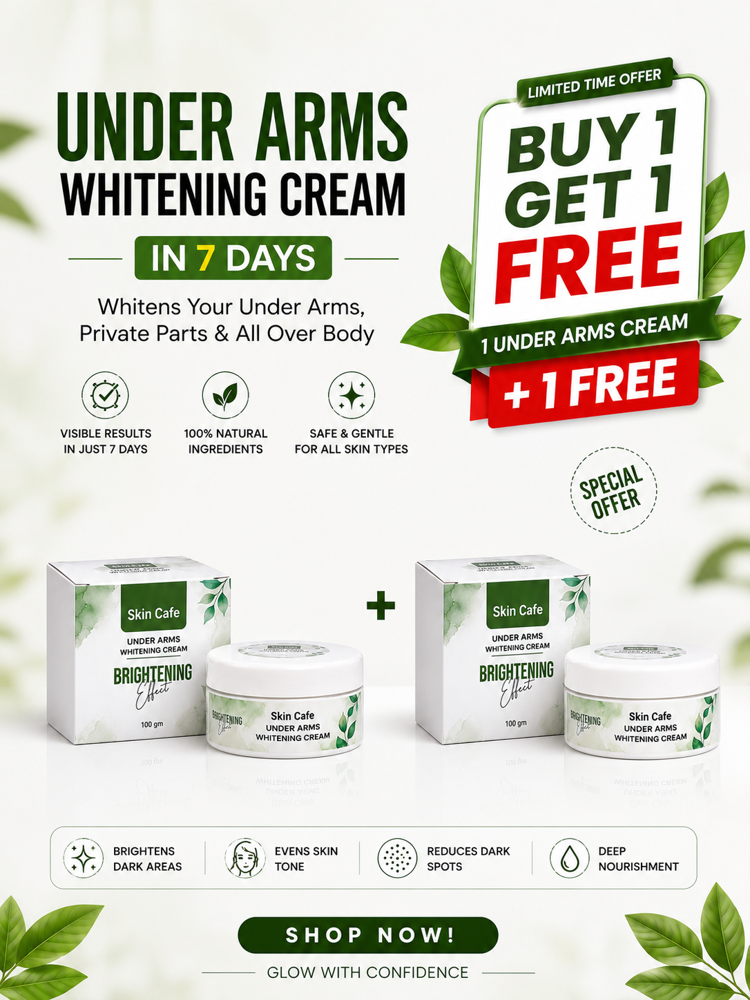 UNDER ARMS PRIVATE PARTS WHITENING CREAM
