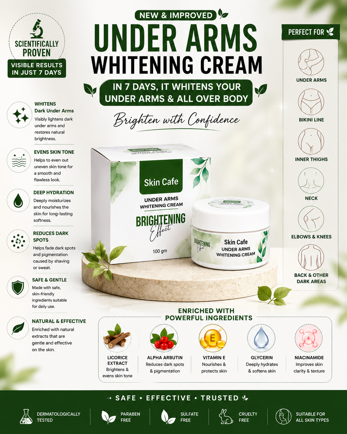 UNDER ARMS PRIVATE PARTS WHITENING CREAM