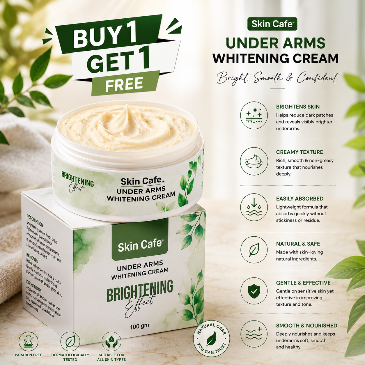 UNDER ARMS PRIVATE PARTS WHITENING CREAM