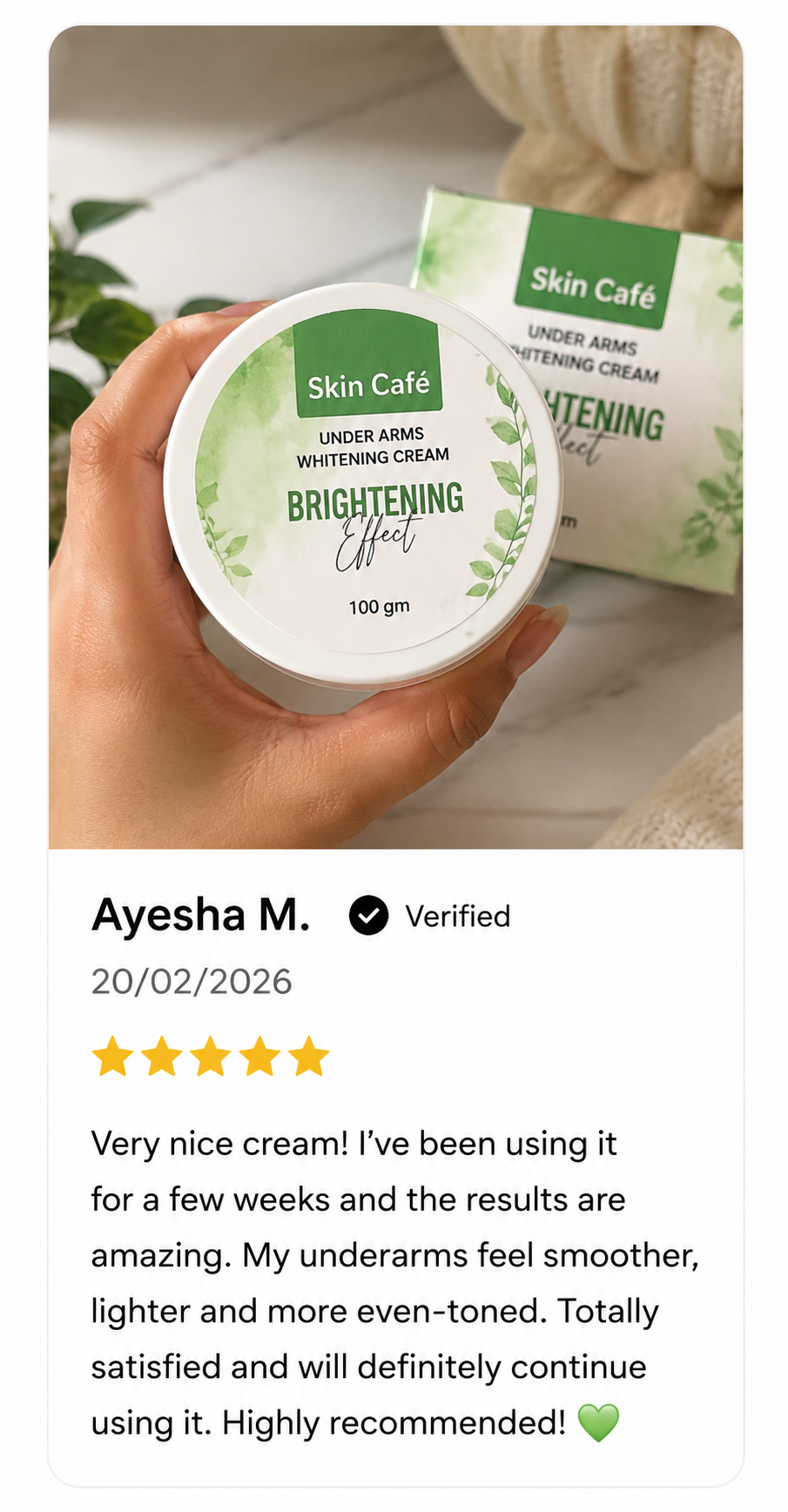 UNDER ARMS PRIVATE PARTS WHITENING CREAM