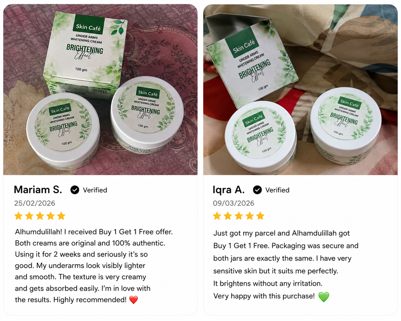 UNDER ARMS PRIVATE PARTS WHITENING CREAM