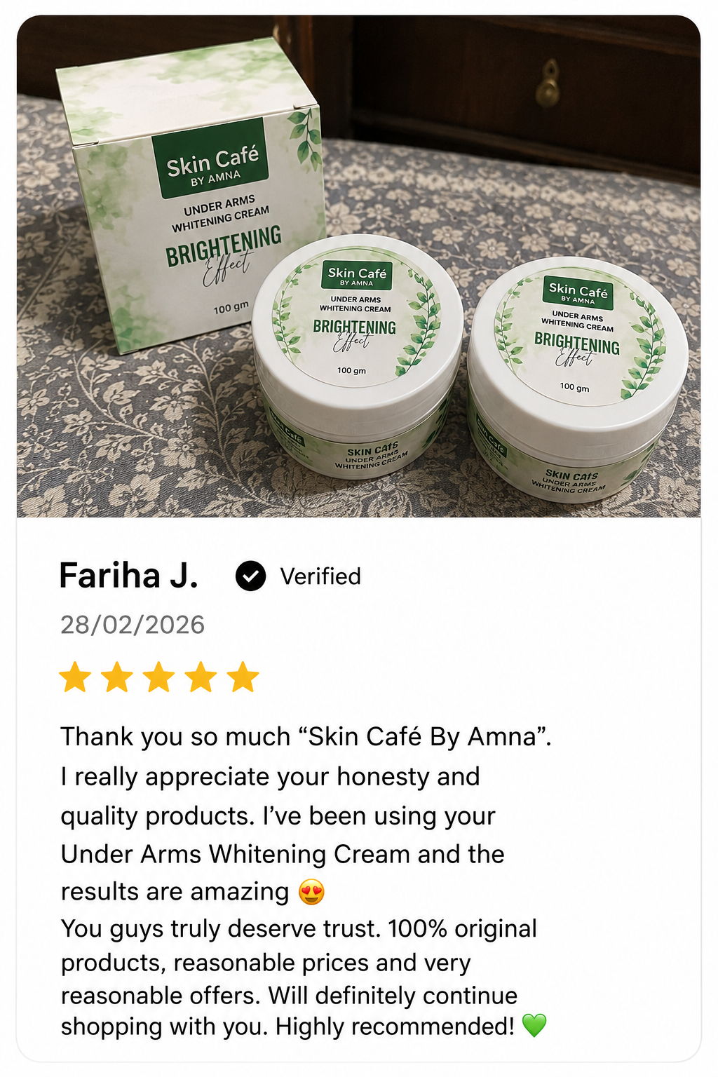 UNDER ARMS PRIVATE PARTS WHITENING CREAM