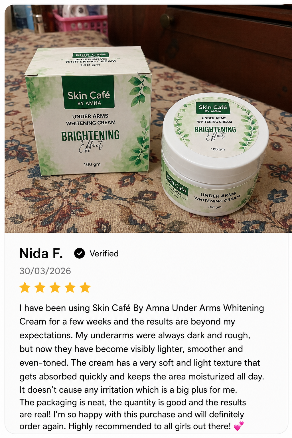 UNDER ARMS PRIVATE PARTS WHITENING CREAM