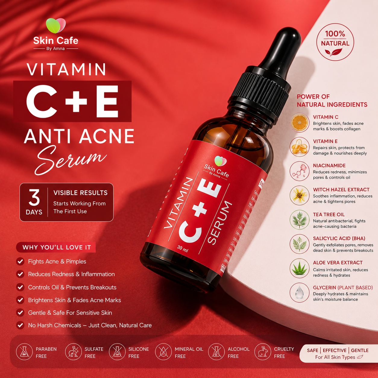 ANTI ACNE  SERUM REMOVE ACNE IN 3 DAYS !