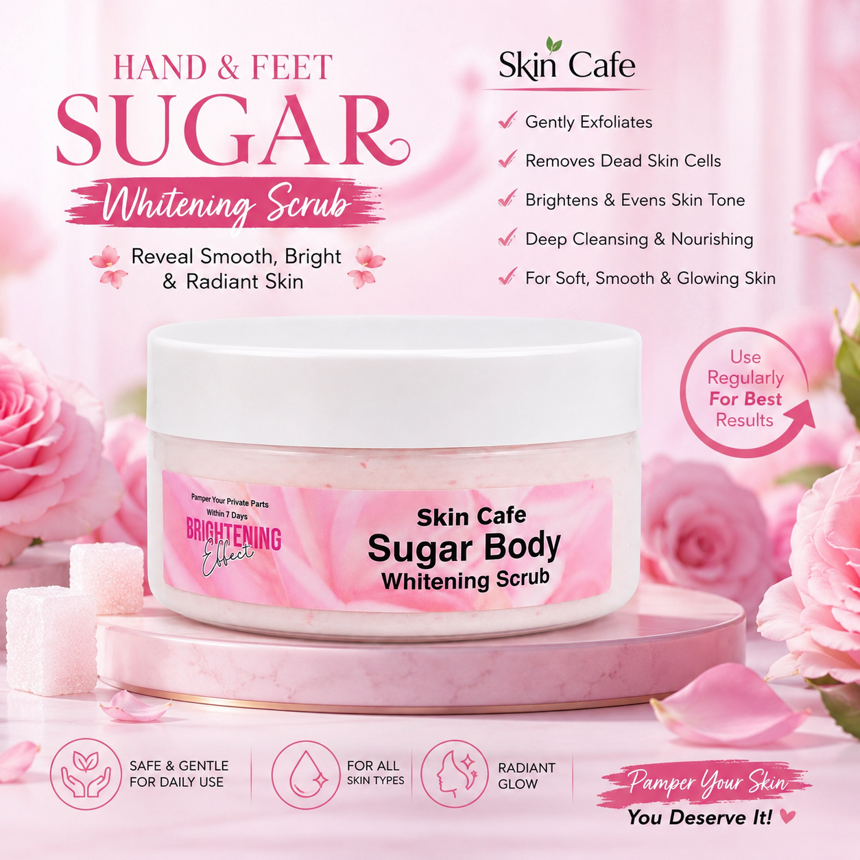 HAND FEET SUGAR WHITENING SCRUB