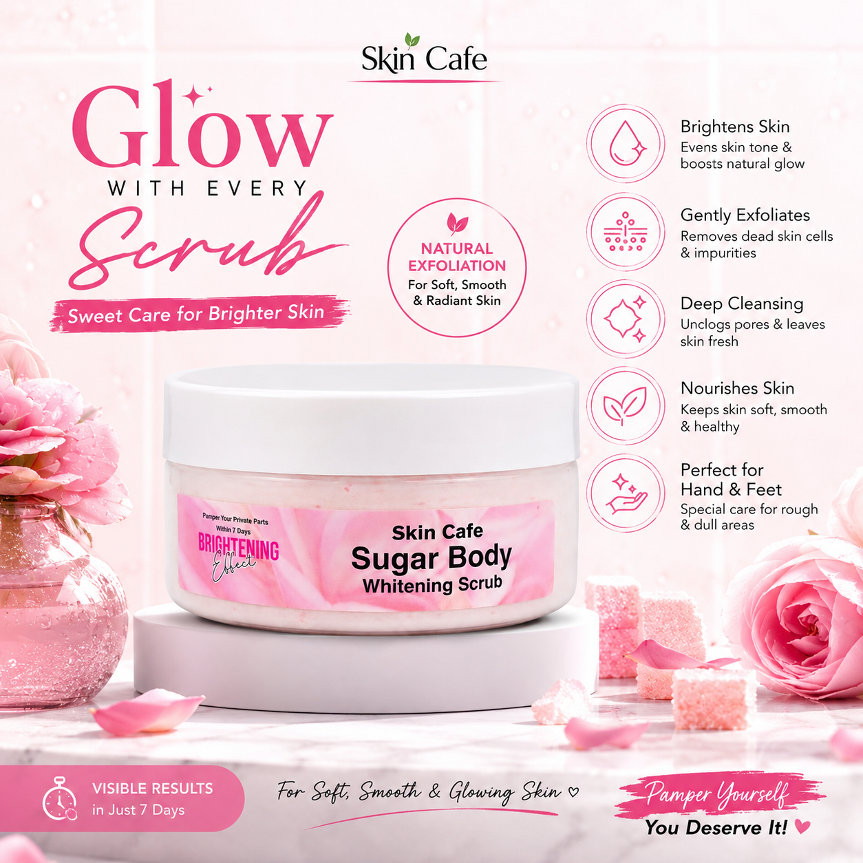 HAND FEET SUGAR WHITENING SCRUB