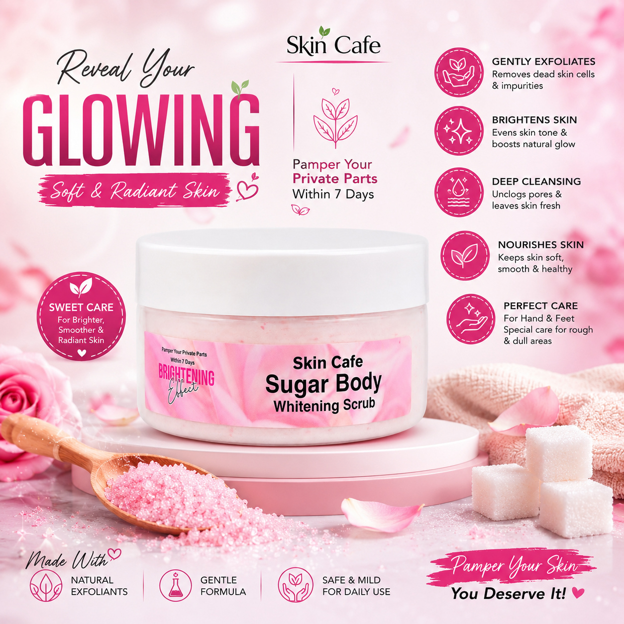 HAND FEET SUGAR WHITENING SCRUB