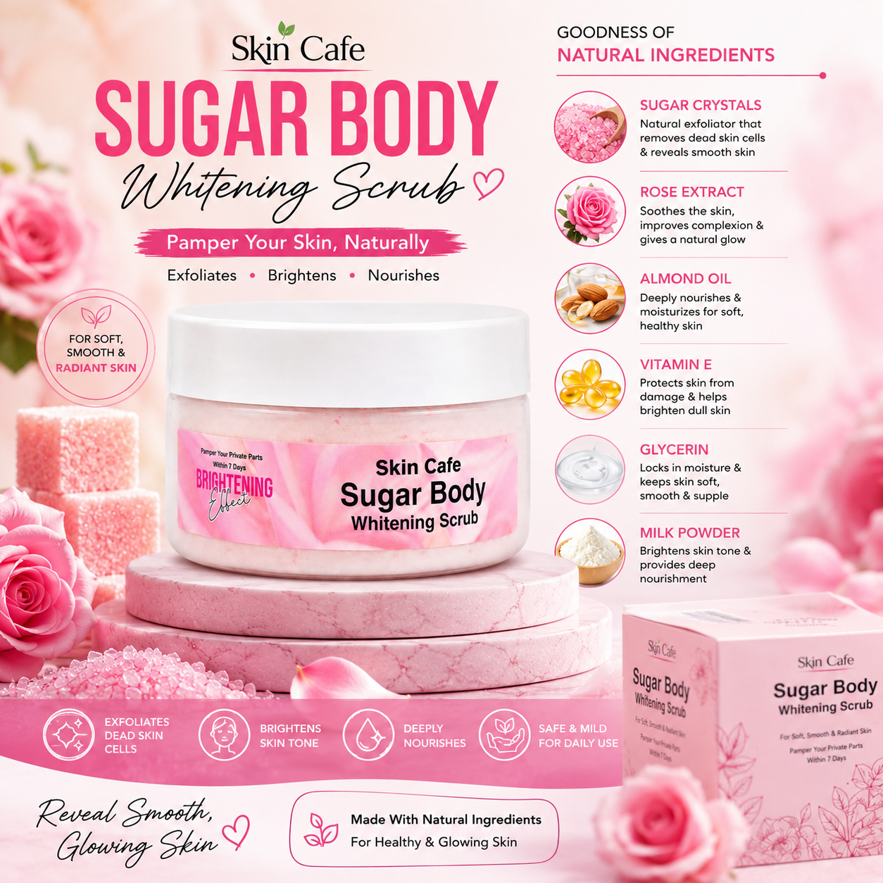 HAND FEET SUGAR WHITENING SCRUB