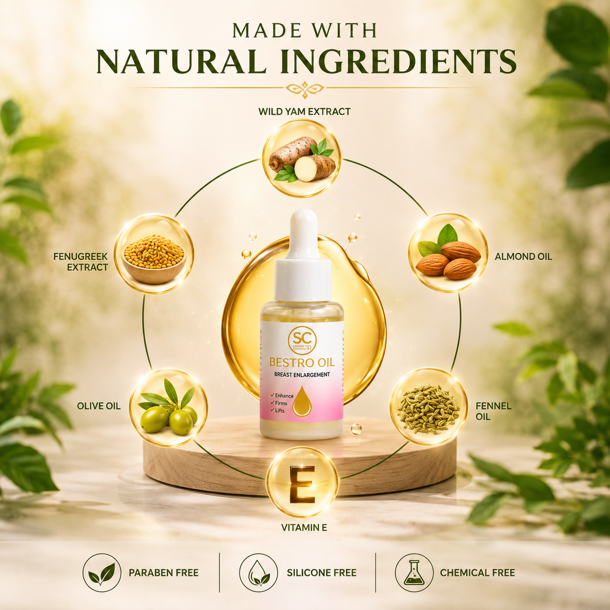 BESTRO BREAST SERUM (100% NATURAL RESULTS )