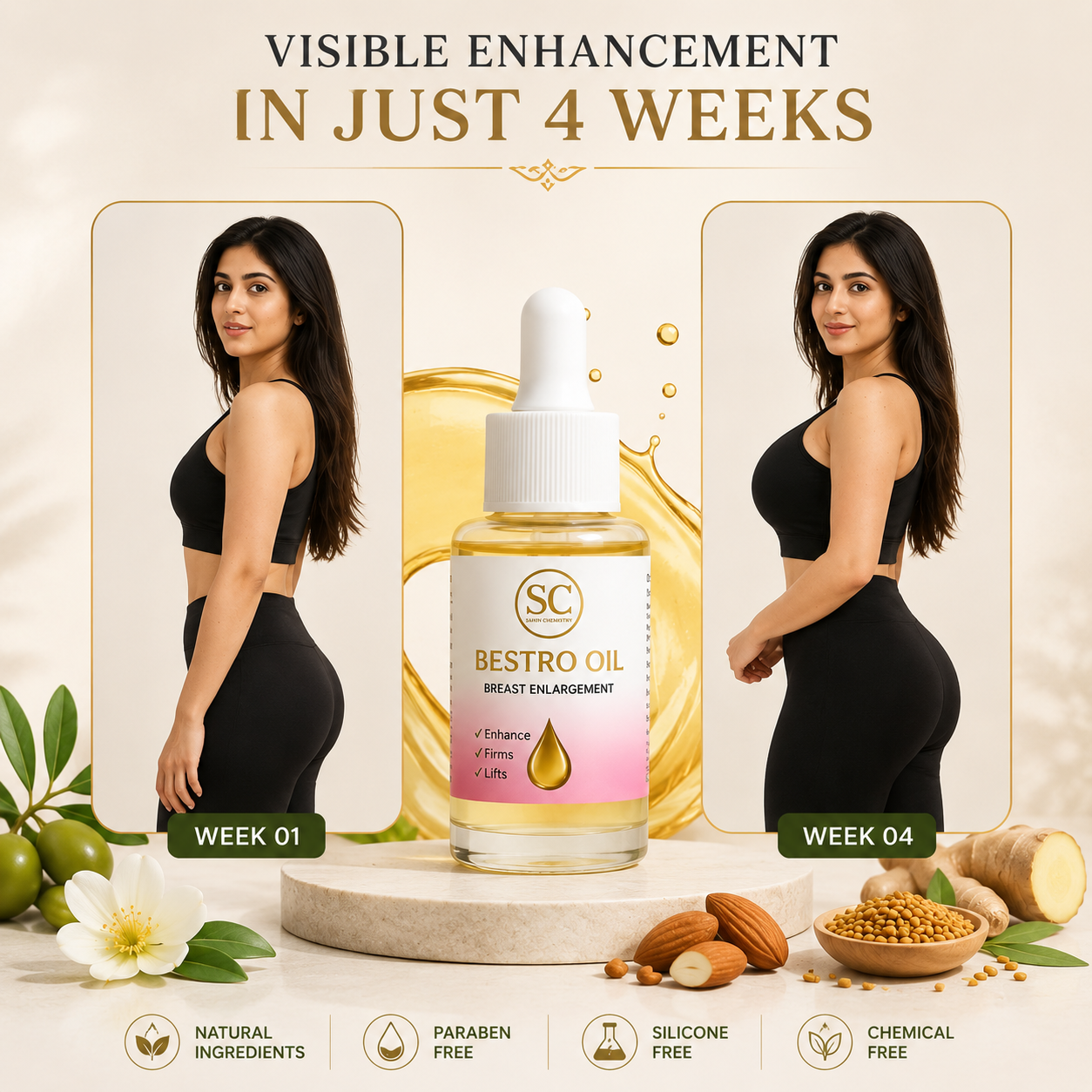 BESTRO BREAST SERUM (100% NATURAL RESULTS )