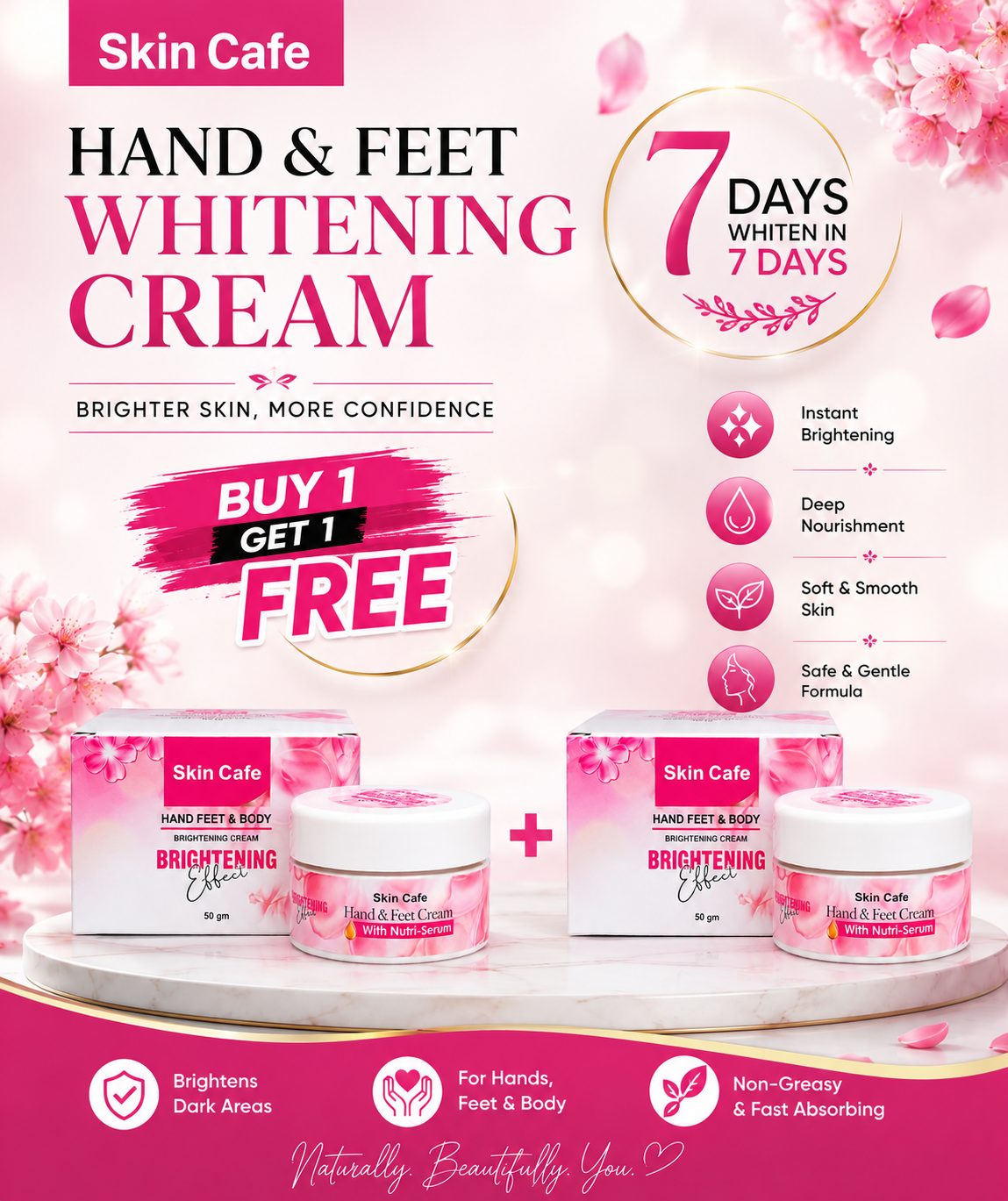 HAND FEET WHITENING CREAM (100 % RESULTS )
