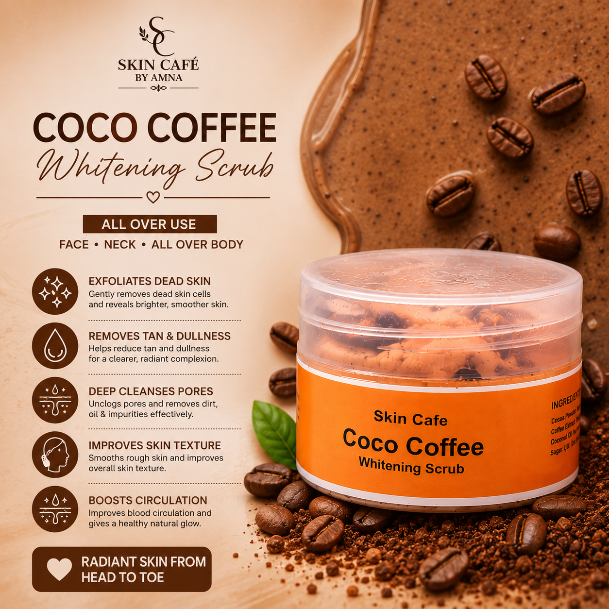 COFFEE & SUGAR WHITENING SCRUB